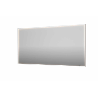 INK SP19 miroir - 160x4x80cm rectangulaire en cadre acier incl dir LED - chauffage - changement de couleur - dimmable et interrupteur - blanc mat