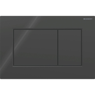 Geberit Sigma01 bedieningsplaat - 2-toets spoeling - vierkant - glans zwart