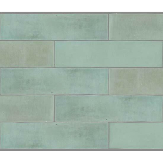 SAMPLE Douglas Jones Atelier Wandtegel 6x25cm 10mm witte scherf Vert D'Eau