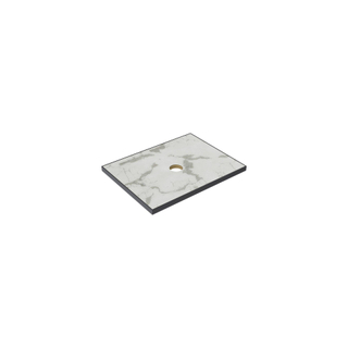 Thebalux Type wastafelblad 60x46cm frame mat zwart Keramiek Marble Carrara