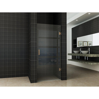 Wiesbaden Less Porte de douche sans profil 70x200cm verre 8mm avec coating NANO Cuivre brossé