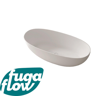 FugaFlow Eccelente Anta Vrijstaand Bad - 170x75cm - solid surface - mat wit