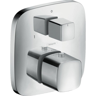 Hansgrohe PuraVida Partie de finition douche pour thermostat encastrable avec robinet d'arrêt et inverseur chrome
