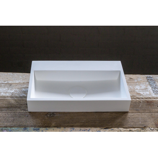 Arcqua Crosstone Lotte vasque 38x24x7cm solid surface mat blanc