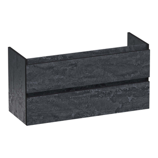 BRAUER Joy Edge wastafelonderkast ondiep 100 2 softclose lades - greeploos - 1 sifon uitsparing - Damascus