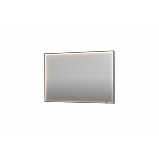 INK SP19 miroir - 120x4x80cm rectangulaire dans cadre en acier incl dir LED - chauffage - changement de couleur - dimmable et interrupteur - inox brossé