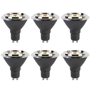 Luedd LED lamp - set van 6 - GU10 - 6W - 2700K - 450LM - dimbaar