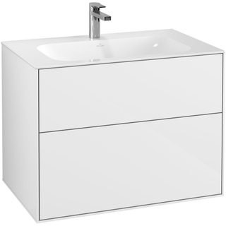 Villeroy & Boch finion Meuble sous lavabo 79.6x59.1x49.8cm avec 2 tiroirs pour lavabo 4164 80/81/84 glossy blanc