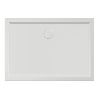 Xenz mariana receveur de douche 100x70x4cm rectangulaire acrylique blanc