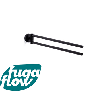 FugaFlow Efficiente Acces Handdoekhouder - draaibaar - rond - mat zwart