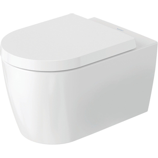 Toilettes suspendu Duravit Starck Me à fond creux sans bride avec HygienGlaze 37x57cm avec fixation dissimulée blanc mat