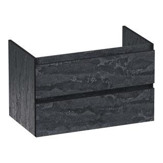 BRAUER Joy Edge meuble sous lavabo 80 2 tiroirs softclose - sans poignée - 1 découpe pour le siphon - Damas