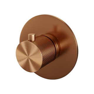 Brauer Copper Carving inbouwthermostaat - met inbouwdeel - 1 carving knop - - PVD - geborsteld koper