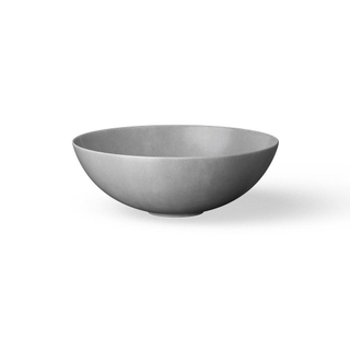 Looox Ceramic raw waskom - 40cm - rond - dark grey TWEEDEKANS