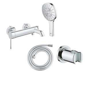 GROHE Essence Badset - badkraan - handdouche - handdouchehouder - doucheslang - chroom