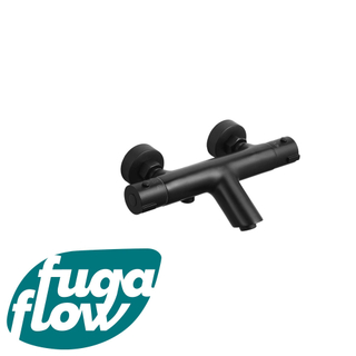 FugaFlow Thermostatische Bad-Douchekraan zwart