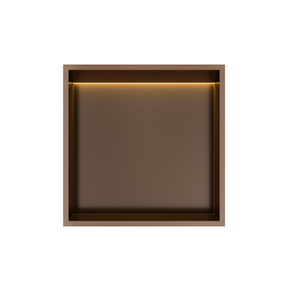 Hotbath &MORE Inbouwbox of inbouwnis - 30x30x10 - with LED IP44 - Tuscan bronze