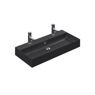 Thebalux Wastafel Cube 1x cuve 2x trou de robinet