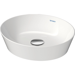 Vasque Duravit Cape Cod ovale sans trou de robinet sans trop-plein 40x36cm mat blanc/blanc