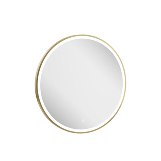 Crosswater Infinity Miroir - 70x70cm - Rond - avec éclairage - laiton brossé (doré)