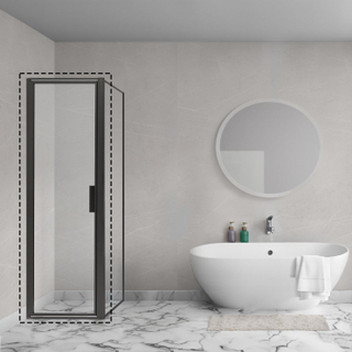 Aqua Vista Nisoplossing - Pasa Giro Matt Brushed front draaideur 70x200 cm - 68.5-70.5 cm