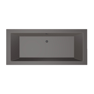 Xenz Society Duobad - 180x80x53 - afvoer Midden - acryl - antraciet
