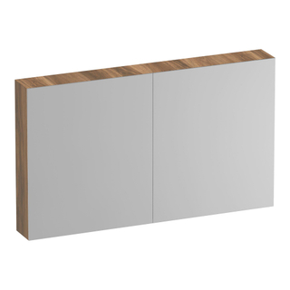 BRAUER Impress Deluxe spiegelkast - 120x70x15cm - interne en externe verlichting - 2 dubbelzijdige spiegeldeuren - Honey