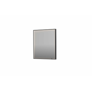 INK SP19 miroir - 70x4x80cm rectangle en cadre acier incl dir LED - chauffage - changement de couleur - dimmable et interrupteur - métal noir brossé