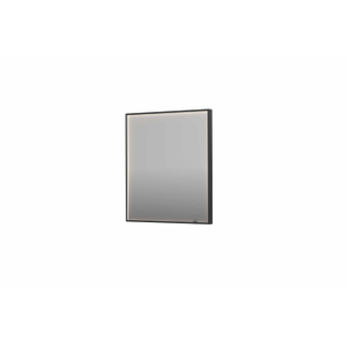 INK SP19 spiegel - 70x4x80cm rechthoek in stalen kader incl dir LED - verwarming - color changing - dimbaar en schakelaar - geborsteld metal black