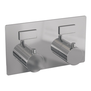 BRAUER Chrome Edition - 2 functies - inbouwthermostaat - met inbouwdeel - drukknoppen - in/afbouwdelen - chroom