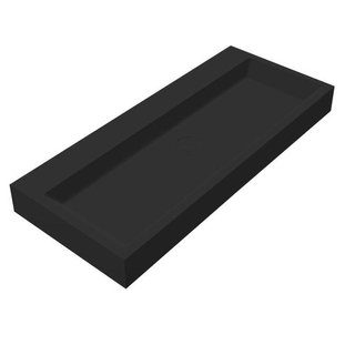 Best Design Nero wastafel 100x42x10cm zonder kraangat zwart mat