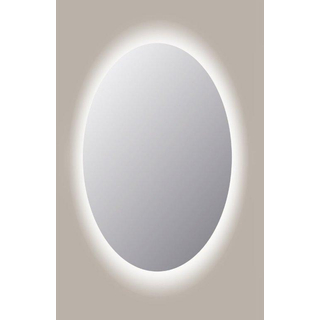 Sanicare q-mirrors miroir 60x80x3.5cm avec éclairage led blanc chaud verre ovale