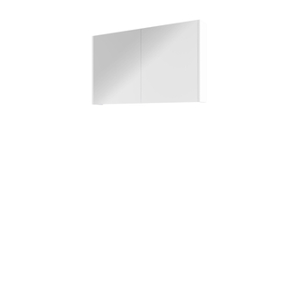 Proline spiegelkast xcellent avec double portes en miroir, 2 portes 100x14x60cm blanc brillant