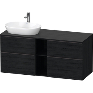 Duravit D-neo Meuble sous vasque 140x55x66.4cm 4 tiroirs Eiken (zwart) mat