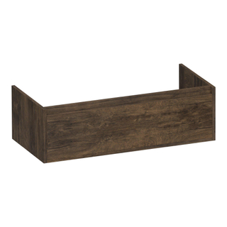BRAUER Hope wastafelonderkast - 99x30x45.5cm - 1 softclose lade greeploos - 1 sifon uitsparing - Grove