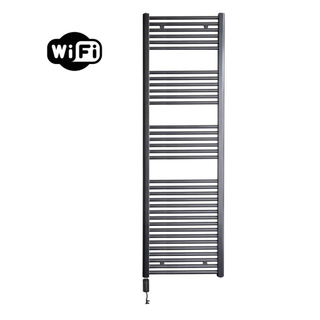 Sanicare HVW Radiateur électrique - 172x60cm - 1127W - wifi - thermostat - noir - en bas à gauche - gunmetal (anthracite)