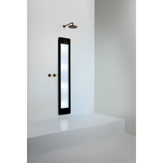 Sunshower Round Plus L infrarouge + lumière UV encastrable 185x33x10cm corps entier Noir