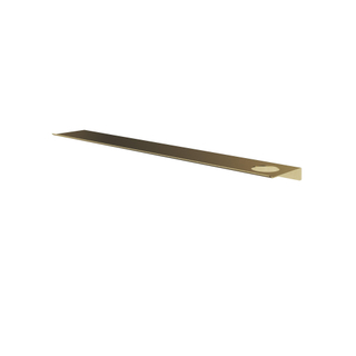 Hotbath &MORE Planchet - 80cm - inclusief bevestigings rails - 1 uitsparing - voor zeepdispenser of beker - Geborsteld messing PVD