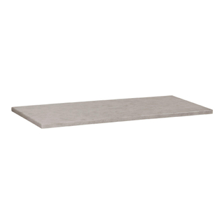 BRAUER Concrete Wastafelblad - 100x46x3cm - zonder kraangat - gecoat beton grijs gemêleerd