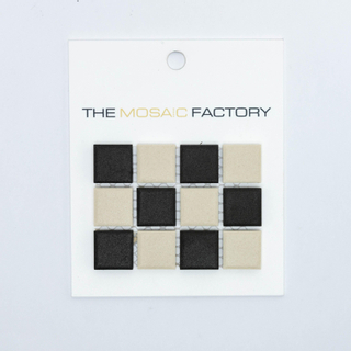 SAMPLE The Mosaic Factory London Carrelage mosaïque - 2.3x2.3x0.6cm - pour sol pour intérieur et extérieur carré - céramique - schaakbord Mix