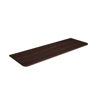 Saniclass Terra Topblad - 140x46x2cm - afgeronde hoeken - kastanje (walnoot)