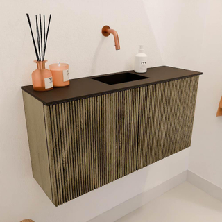 Mondiaz JOYA 80cm toiletmeubel - kleur Dusk - Wastafel FAYE positie Midden Zonder kraangat kleur Urban.