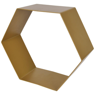 Duraline Schap Hexagon Metaal 1.5mm 32x28x12cm Ong.Messing