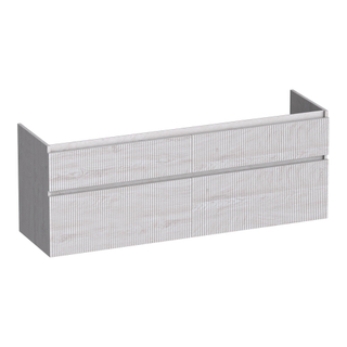 BRAUER Delight Wavy meuble sous lavabo 160 4 tiroirs softclose - sans poignée - 2 découpes pour siphon - Forest Seashell