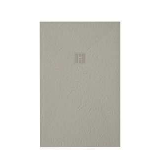 ZEZA Grade Receveur de douche- 100x140cm - antidérapant - antibactérien - en marbre minéral - rectangulaire - finition mate perle (beige).