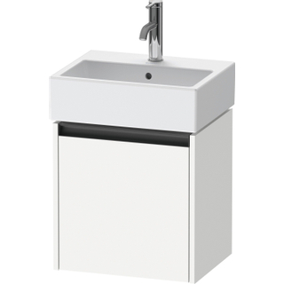 Duravit ketho 2 meuble sous lavabo avec 1 porte 43.4x33.8x44cm gauche, avec poignée blanc anthracite mat