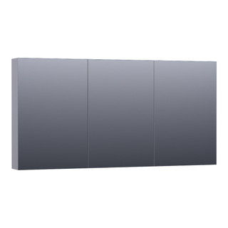 Saniclass Plain Spiegelkast - 140x70x15cm - 3 links- en rechtsdraaiende spiegeldeuren MDF - mat grijs
