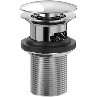 Villeroy & Boch bonde de vidage universelle - push to open - avec trop-plein - Rond - chrome