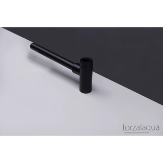 Forzalaqua Design siphon chrome rond 1.1/4 noir mat