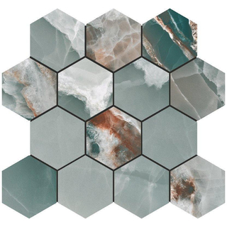 Baldocer Ceramica Onyx carrelage mural et de sol - 29x27cm - 9mm - rectifié - brillant turquoise